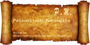 Petrovitsch Marinella névjegykártya